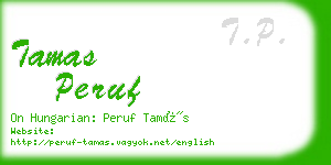 tamas peruf business card